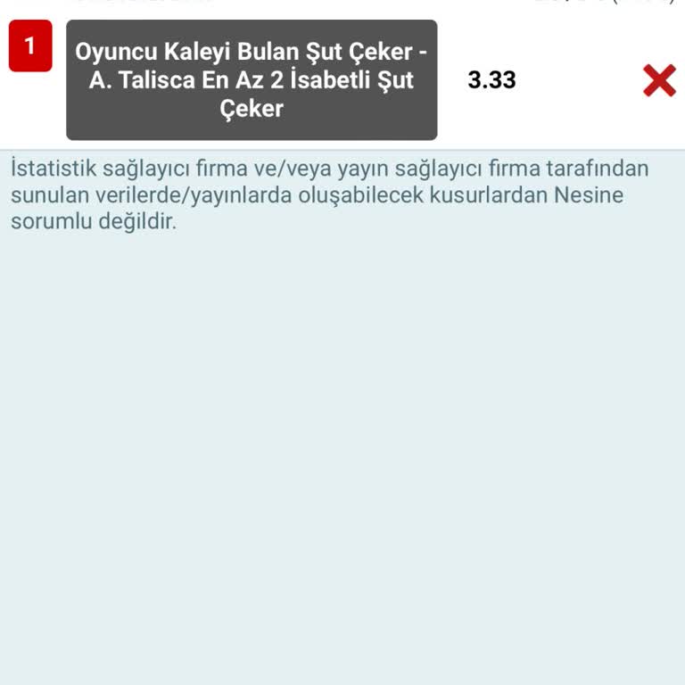 Fenerbahçe-Samsunspor Maçında Kupon Hatası