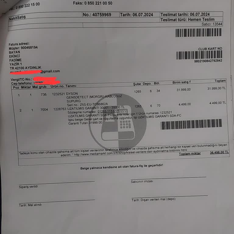 Dyson Süpürge Aksesuar Sorunu Ve Telafi Talebi