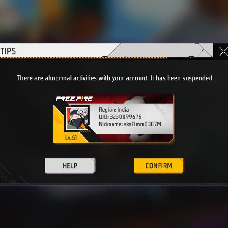 Garena Free Fire! Please Lift My Account Suspension!