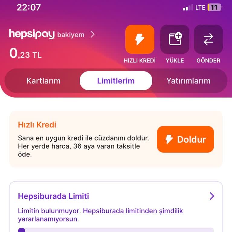 Hepsiburada Limitinin Aniden Sıfırlanması