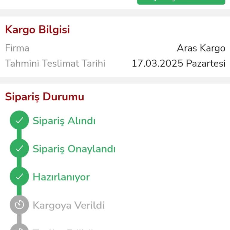 Baharat Evim Aldığımız Ürünü Kargolamayan Bir Mağaza