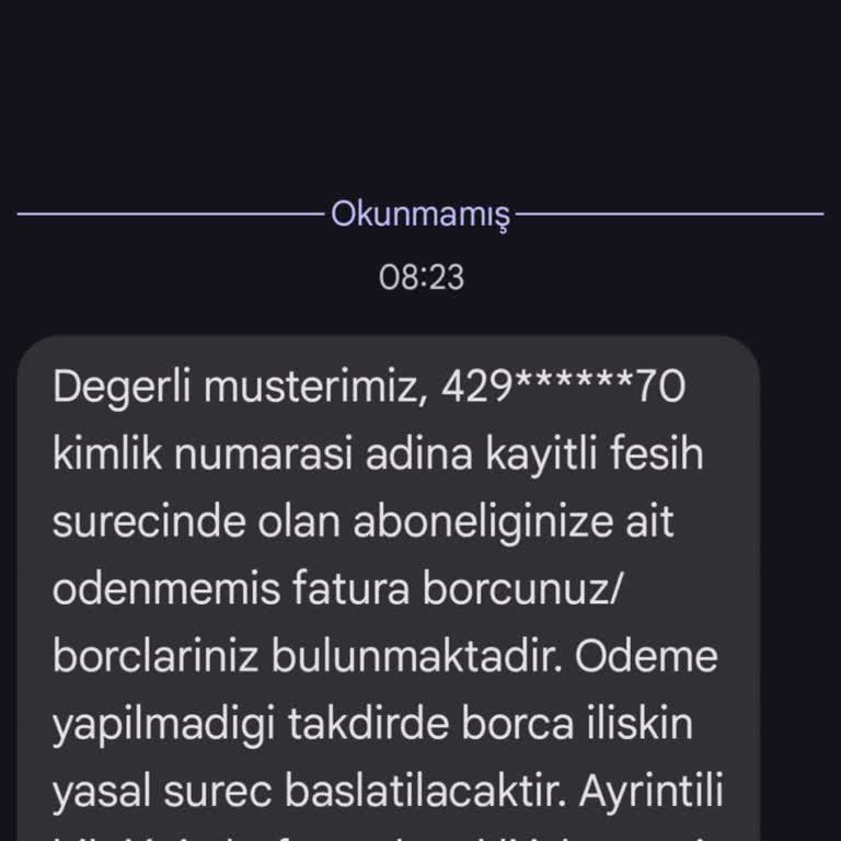 Yanlış Kişiye Gönderilen Borç Mesajı