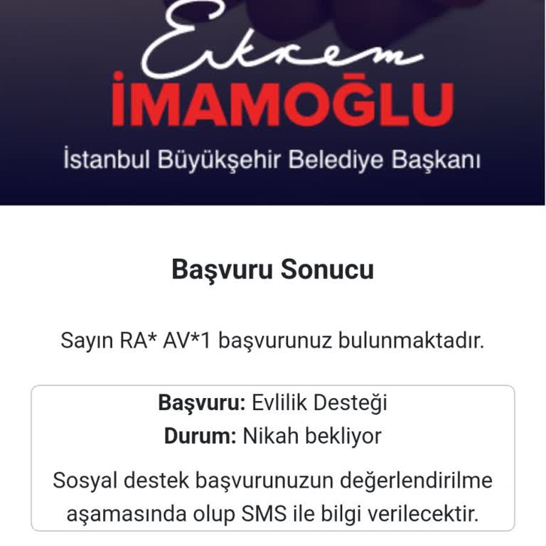 Evlilik Desteği Başvurumun Sonuçlanmaması