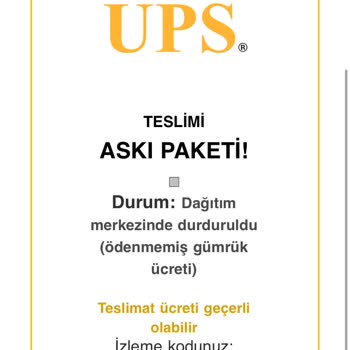 Bilinmeyen Kargo Ücreti Talebi Ve Kimlik Bilgisi Kullanımı!