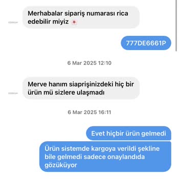 Siparişlerim Eksik Ve Geç Teslim Edildi