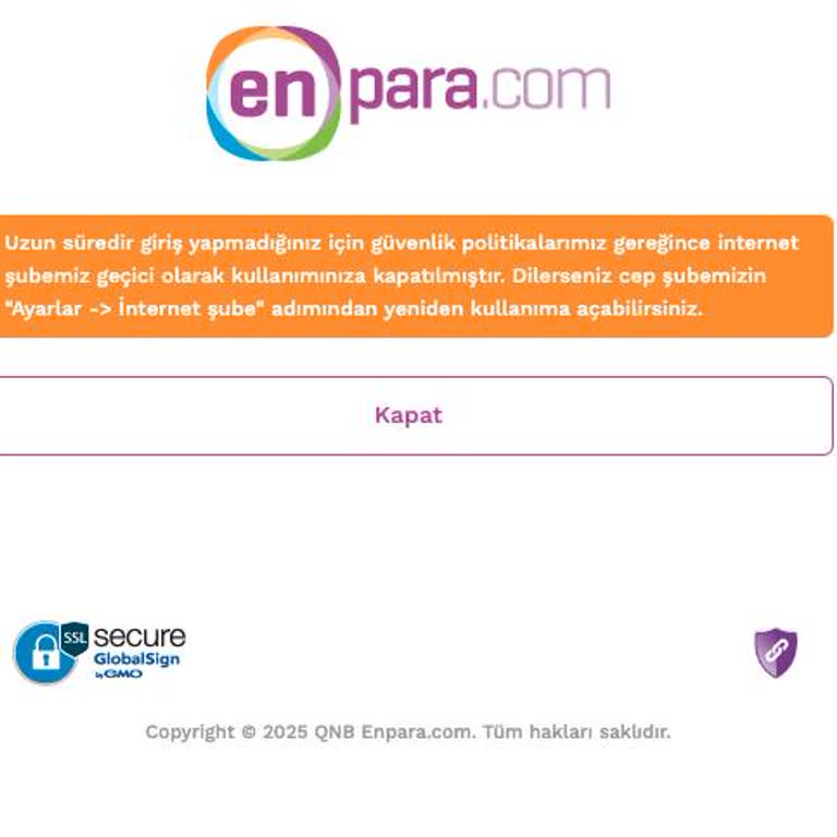 Enpara İnternet Şubesi Erişim Sorunu Ve Müşteri Hizmetleri Engeli