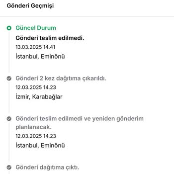 Teslimat Gecikmesi Ve İletişim Sorunlarıyla Dolu Bir Kargo Deneyimi