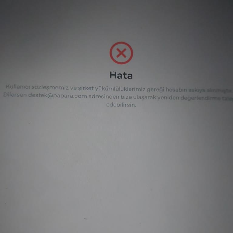 Papara Hesabın Askıya Alınması: Veli Onayı Yapamıyorum!