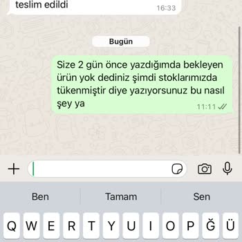 Stok Sorunu Ve İade Süreci