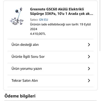 Amazon'dan Aldığım Süpürgelerin Hortumları Kırıldı, Destek Yok
