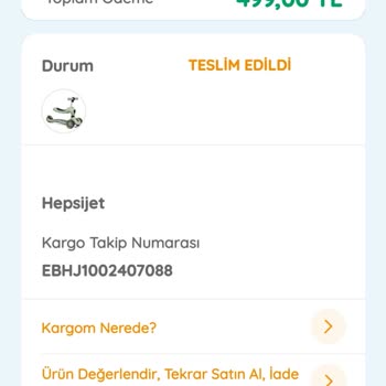 Ebebek'ten Aldığım Scooter Ve İade Sorunu