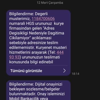 Kuryenet Adres Değişikliği Ve HGS Teslim Sorunu
