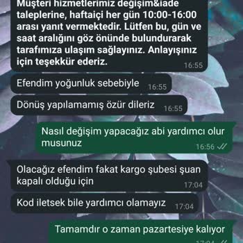 Değişim Taleplerine Cevap Alamıyorum