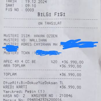 A101 Marketinden Aldığım Motorun Hediye Çeki Ve Evrak Sorunu