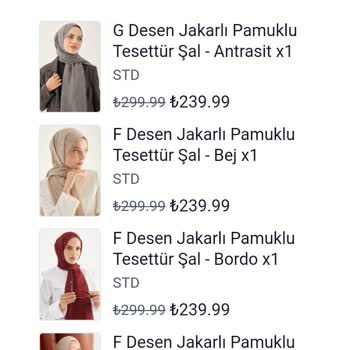 Özprive Scarf'tan Sipariş Edilen Şallar Teslim Edilmiyor