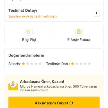 Migros'tan Eksik Teslimat Ve Yanıltıcı Bilgilendirme Şikayeti