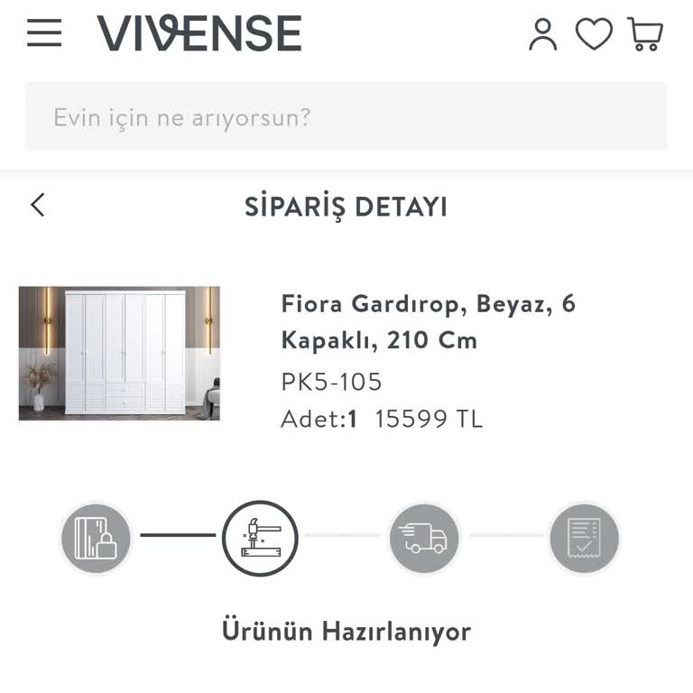 Vivense'den Zamanında Teslim Edilmeyen Dolap