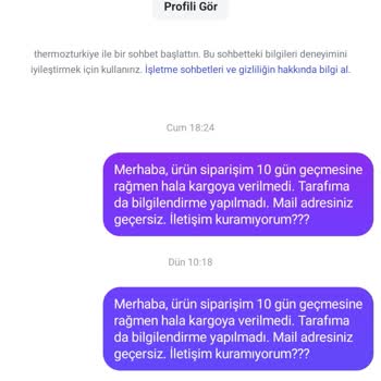 Stanley Termos Siparişimde Gecikme Ve İletişim Sorunları