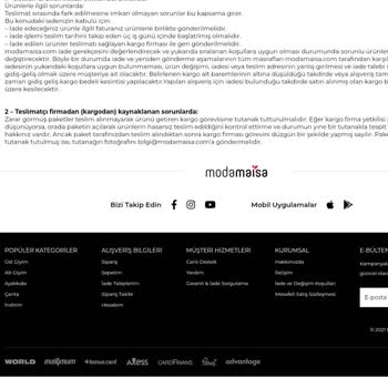 Moda Maisa'da İade Sorunları Ve Müşteri Hizmetleri