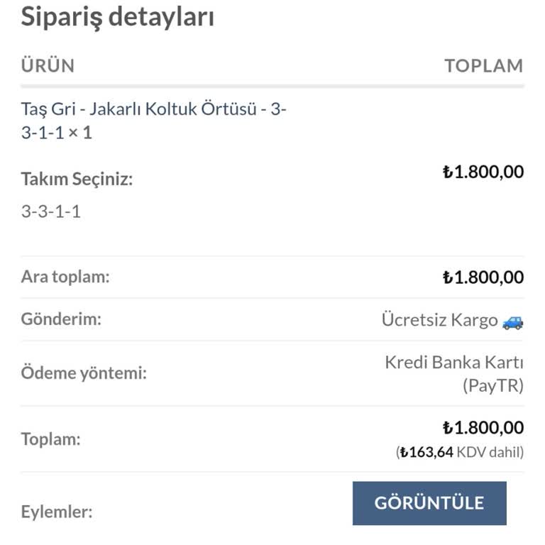 Peri Home'dan Aldığım Koltuk Örtüsü Uymadı, İade İçin Muhatap Bulamıyorum