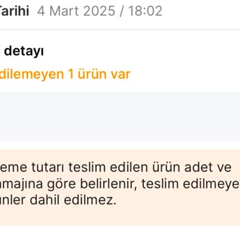 Eksik Ürün İadesi Yapılmadı, 170 TL Param Yok Oldu