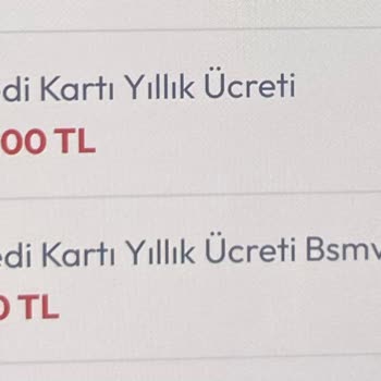 Yıllık Kart Aidatı İadesi Talebi