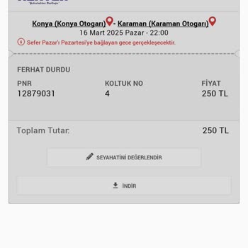 Otobüs Hareket Saatinde Değişiklik Mağduriyeti