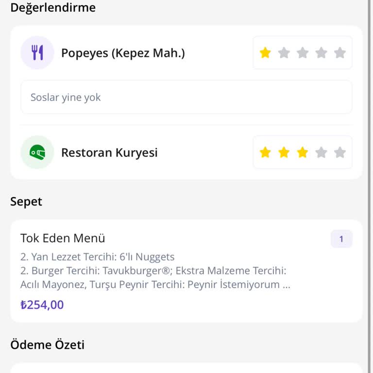 Antalya Özdilek Popeyes'te Sürekli Eksik Sipariş Ve Yetersiz Çözüm