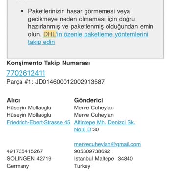 DHL Kurye Hizmeti: Eksik İletişim Ve Mağduriyet