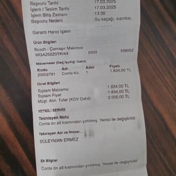 Bosch Çamaşır Makinesi: Kalite Ve Müşteri Hizmetleri Hayal Kırıklığı