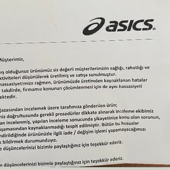 SPX Mağazasından Alınan Asics Ayakkabının Tabanı Yırtıldı