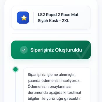 Kask Siparişimde İletişim Ve Kargo Sorunu