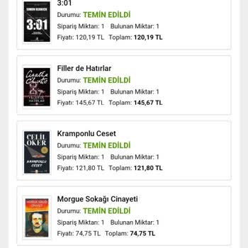 Kitaplarımın Kargolanmaması Ve Bilgilendirme Eksikliği