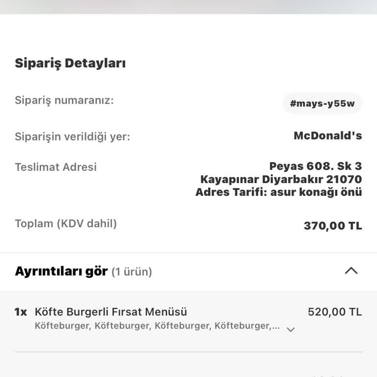 Yemeksepeti Ve McDonald's İptal Talebimi Dikkate Almadı
