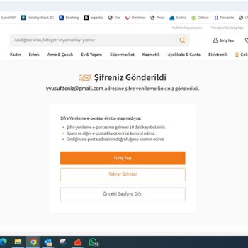 Trendyol Şifre Yenileme Sorunu