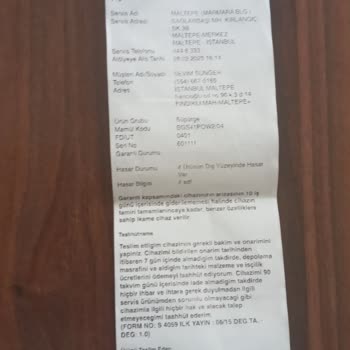 Bosch Elektrikli Süpürge Performans Sorunu