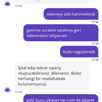Getir'de Ücretsiz Getirme Sorunu