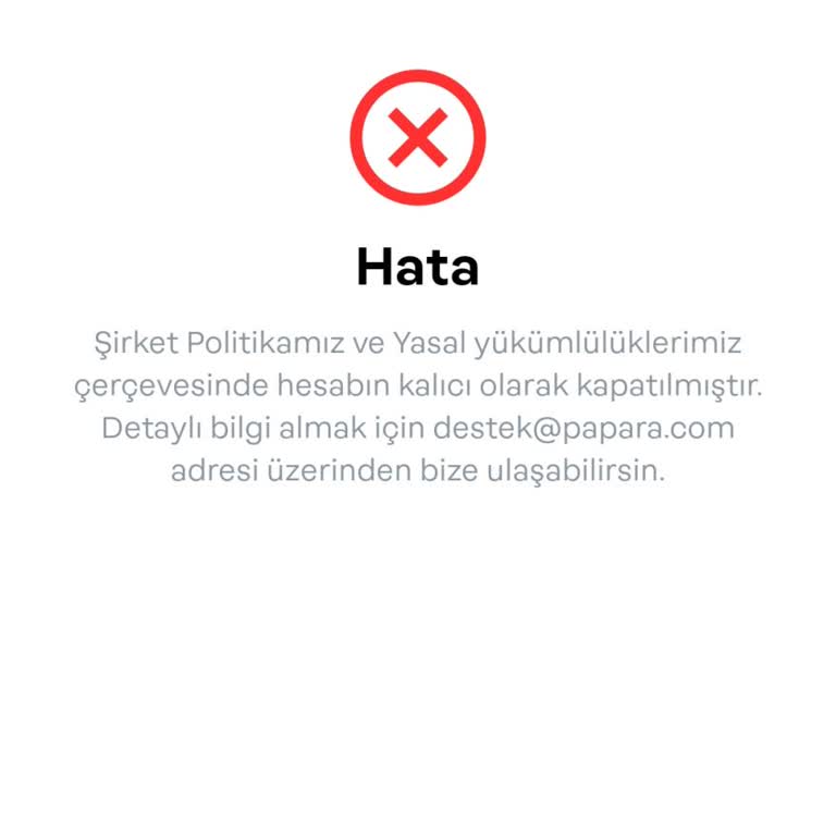 Papara Hesap Erişimi Ve Para İadesi Sorunu