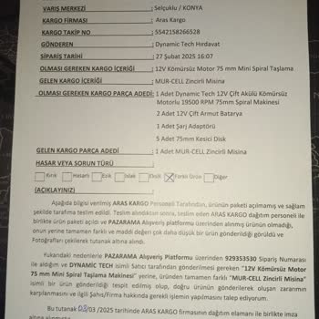 Yanlış Ürün Gönderimi Ve Müşteri Değerlendirme Hakkının Engellenmesi