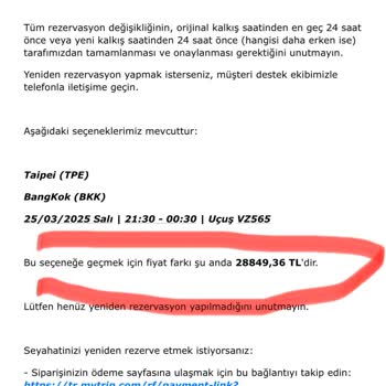 Uçuş Bileti Değişiminde Fahiş Fiyat Talebi