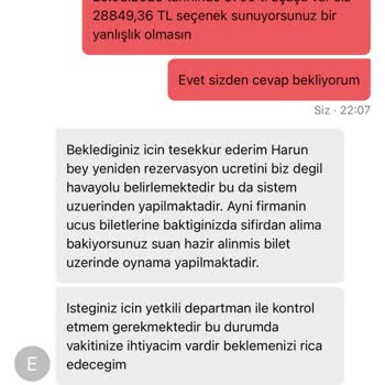 Uçuş Bileti Değişiminde Fahiş Fiyat Talebi
