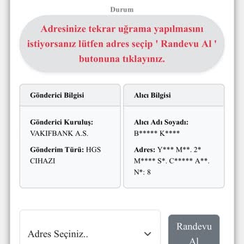 HGS Etiketinin Teslimatında Kuryenet Sorunu