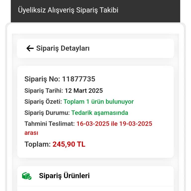 Siparişimin Kargo Süreci Ve İletişim Eksikliği