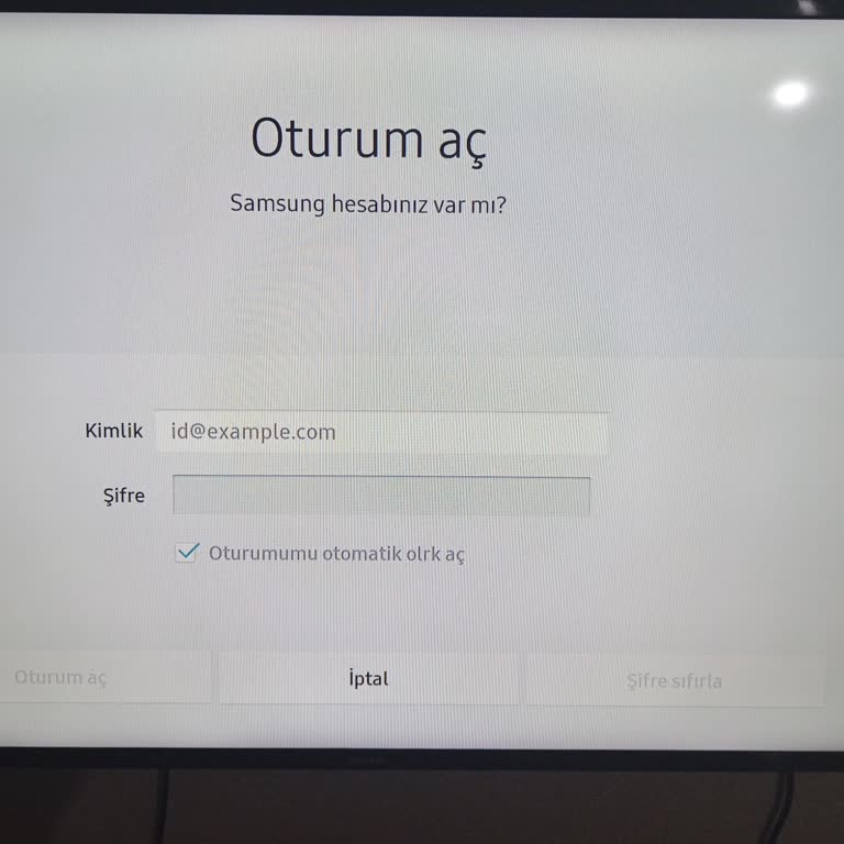 Samsung Akıllı TV'de Sürekli Oturum Açma Sorunu