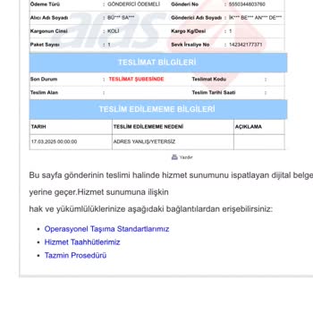 Eksiksiz Adrese Ulaşamayan Kargo: Müşterinin Bekleyişi Ve Hayal Kırıklığı