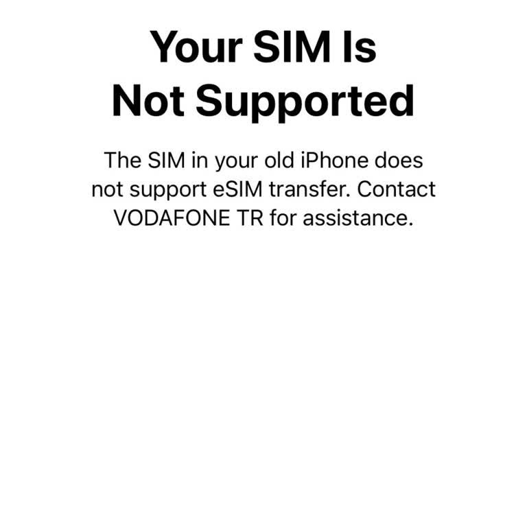 Vodafone E-Sim Aktarım Sorunu Ve Yanıtsız Kalan Destek Talepleri