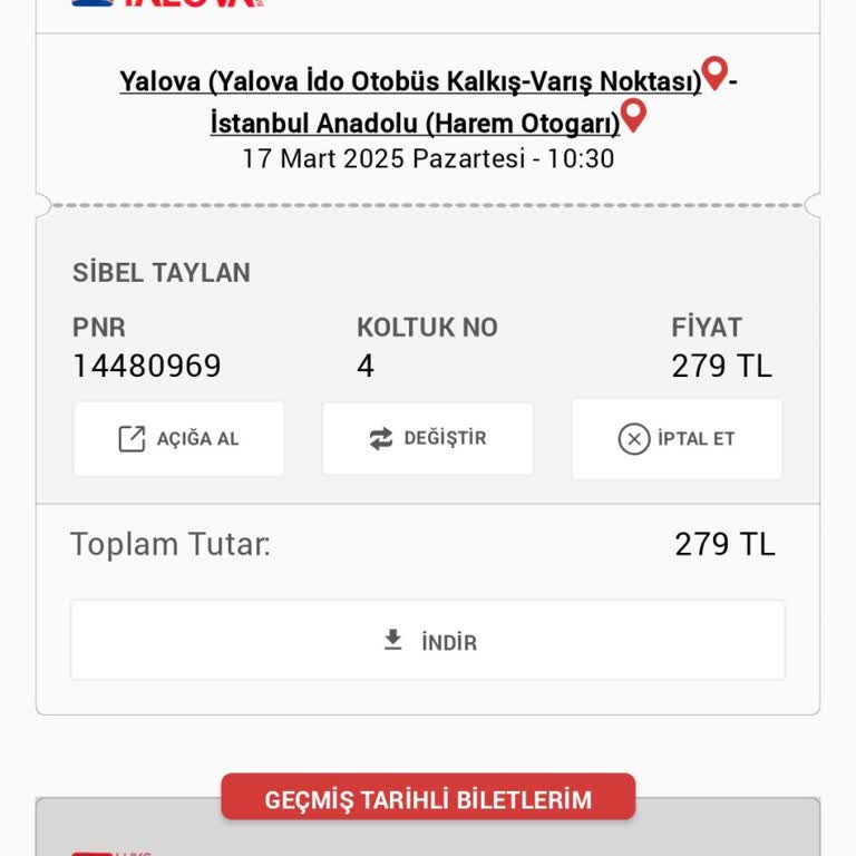 Yalova Seyahat'te İkram Eksikliği