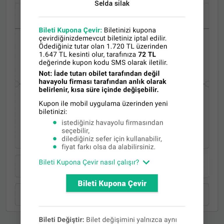 Uçak Bileti Tarih Değişikliği Sorunu