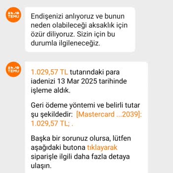 İade Sürecinde Eksik Ücret İadesi Ve Yetersiz Müşteri Hizmetleri