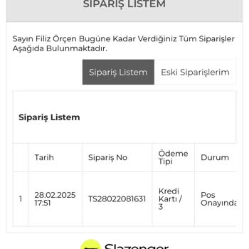 Slazenger Siparişim Neden Hala Kargoya Verilmedi